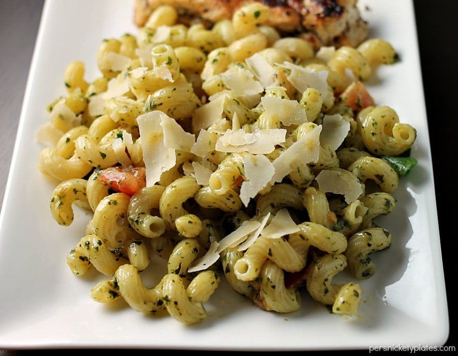 Homemade Noodles & Company Pesto Cavatappi Homemade Noodles & Company Pesto Cavatappi is the perfect copycat version made right in your own kitchen! | Persnickety Plates