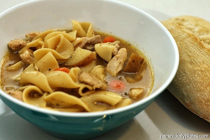 Quick & Easy Chicken Noodle Soup | Persnickety Plates