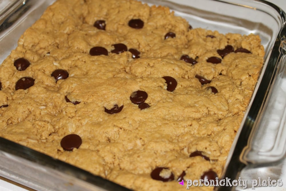 Healthy Peanut Butter Chunk Oatmeal Bars | Persnickety Plates