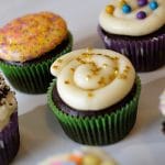 Chocolate Cupcakes Filled with Vanilla Buttercream are delicious, moist chocolate cupcakes topped stuffed and topped with a fluffy vanilla buttercream frosting. | Persnickety Plates