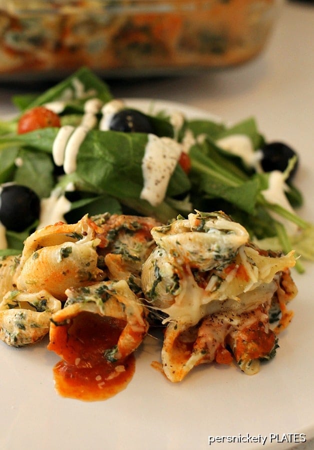 Spinach Unstuffed Shells | Persnickety Plates