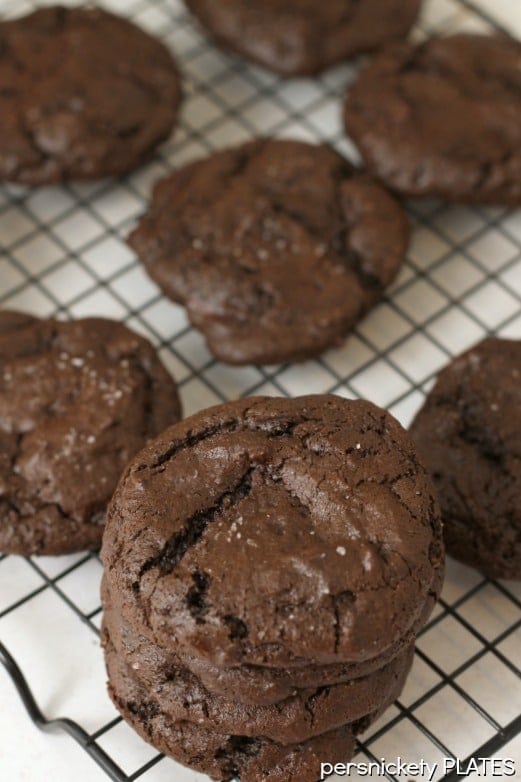 Olive Oil and Sea Salt Brownie Cookies Olive Oil and Sea Salt Brownie Cookies taste so rich and fudgey, like a chewy brownie should!