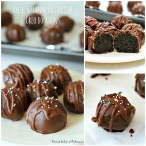 A very simple no-bake Bon Bon using Reese's Peanut Butter Cup Oreos | Persnickety Plates