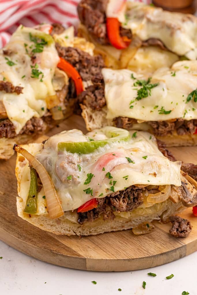 slices of philly cheesesteak bread.