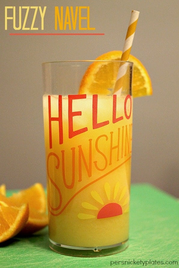 Fuzzy Navel - a fun, summery drink | Persnickety Plates