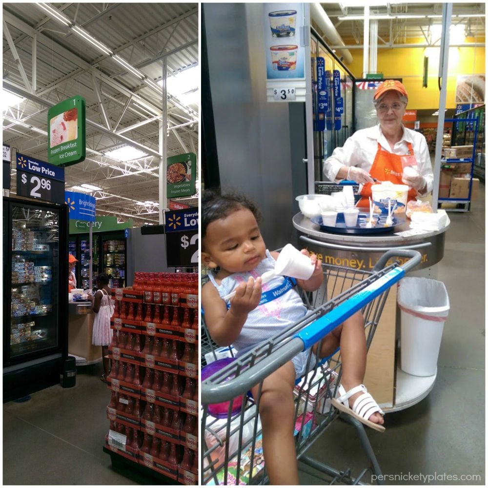 Peaches and Cream Ice Cream Pie Super simple Peaches and Cream Ice Cream Pie is filled with broiled peaches, creamy vanilla bean ice cream, in a graham cracker crust and drizzled with butterscotch sauce. The perfect dessert for a hot summer day! | Persnickety Plates #SunsOutSpoonsOut #ad