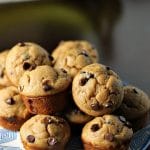 Peanut Butter Banana Chocolate Chip Blender Muffins - a simple, flourless muffin might right in the blender! | Persnickety Plates