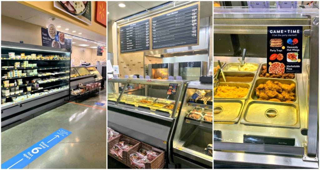collage of walmart hot deli photos