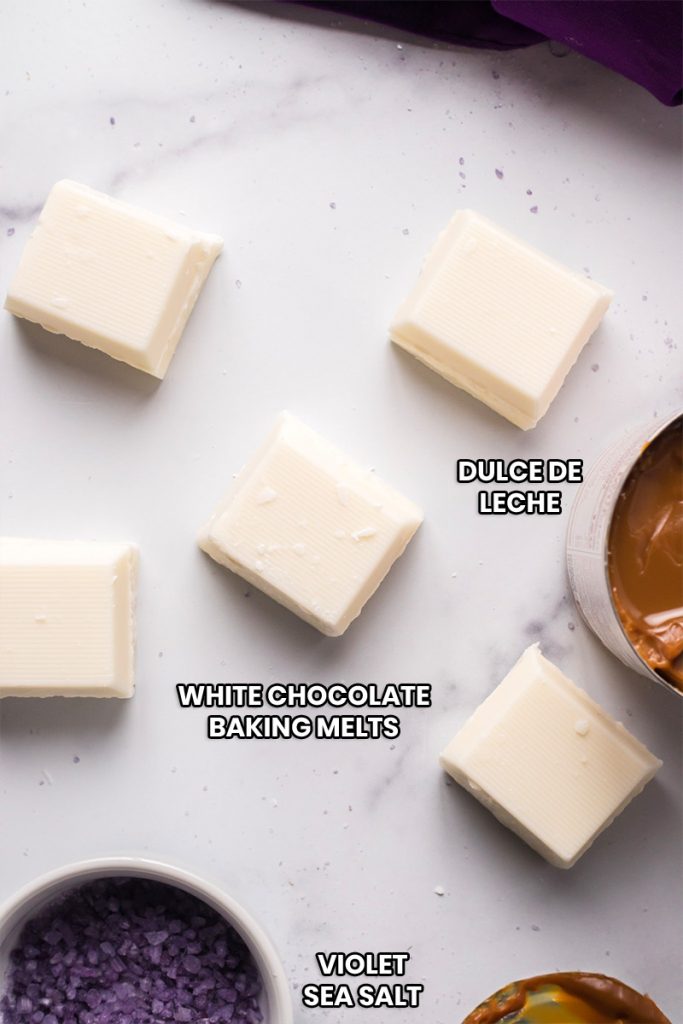 labeled salted fudge caramel ingredients
