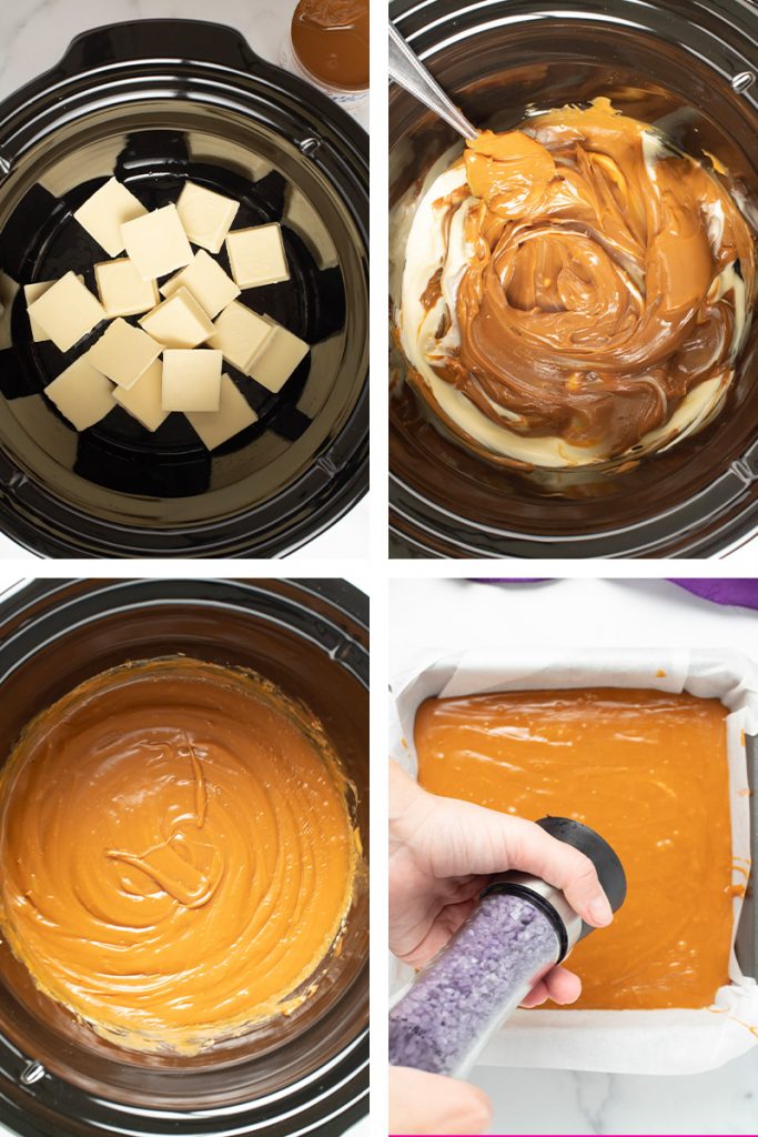 salted caramel fudge direction images