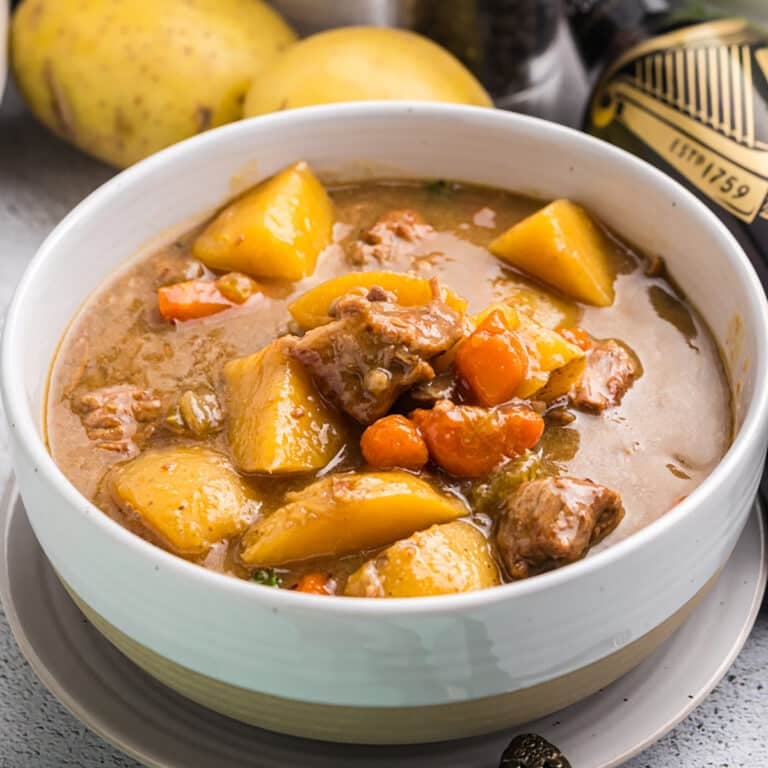 bowl of beef stew.