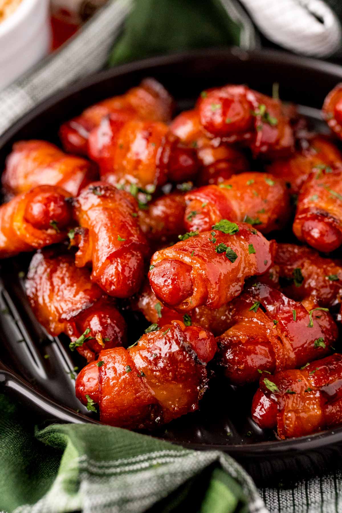 BACON WRAPPED SMOKIES IN A SLOW COOKER.