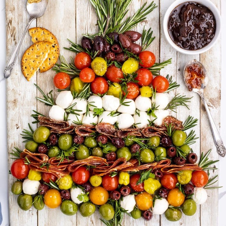 christmas tree antipasto platter.