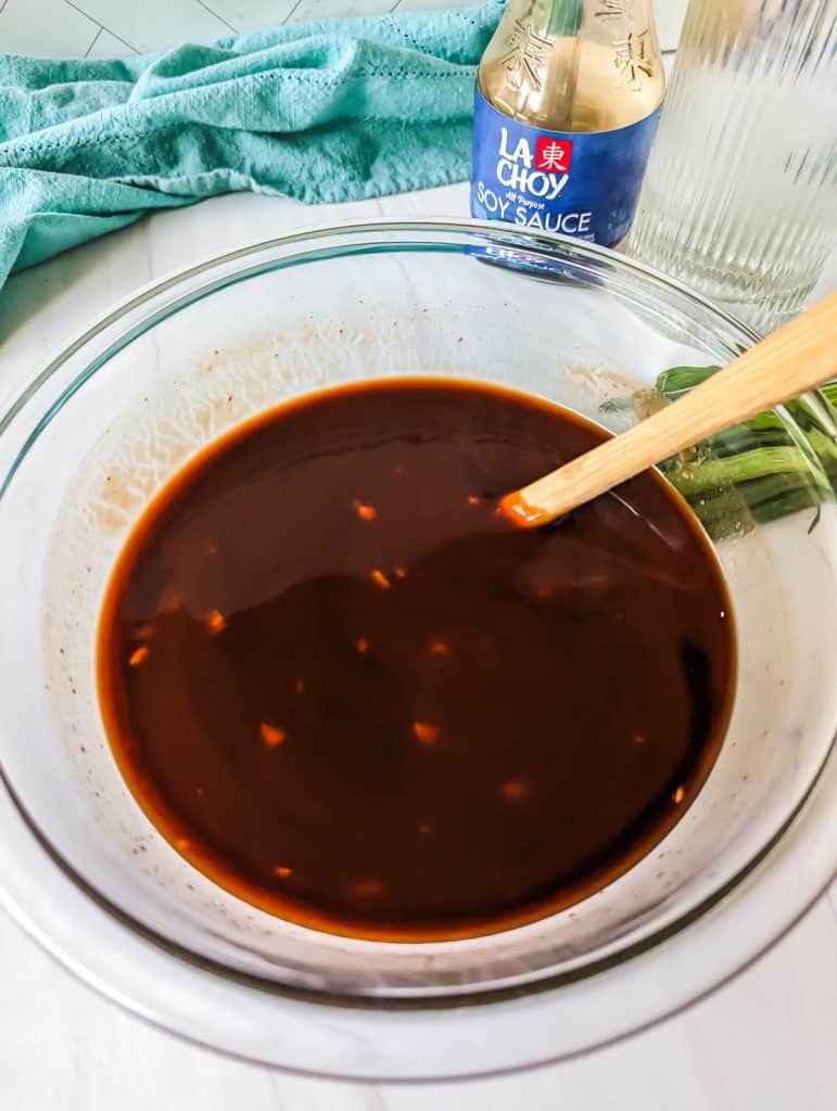 sauce in a mixing bowl.