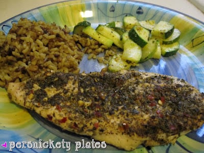Baked Chicken with Garlic, Basil, and Parsley | Persnickety Plates Simple baked chicken with garlic, basil and parsley that's full of flavor and make an easy weeknight dinner option.