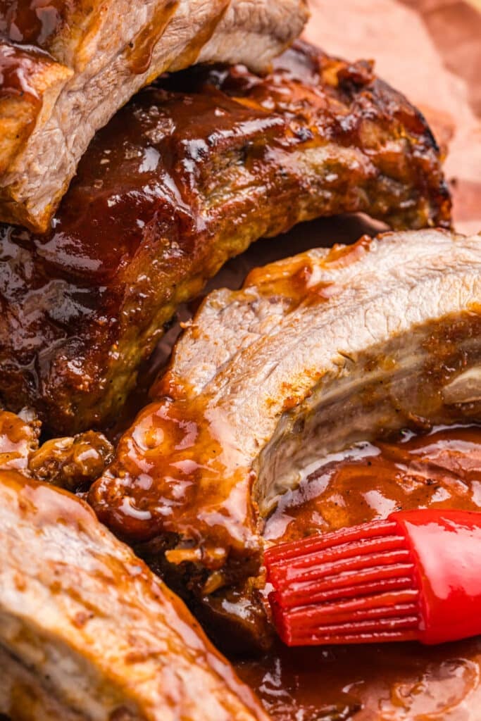 saucy sliced ribs.