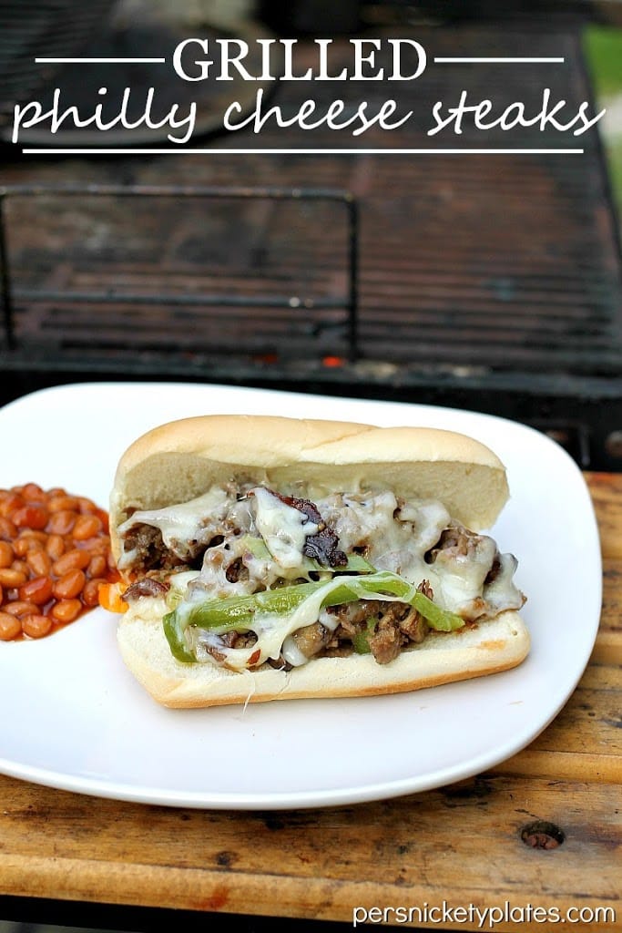 Grilled Philly Cheese Steak Sandwiches {& Gourmet Grillware Giveaway} | Persnickety Plates Grilled Philly Cheese Steak Sandwiches {& Gourmet Grillware Giveaway} | Persnickety Plates