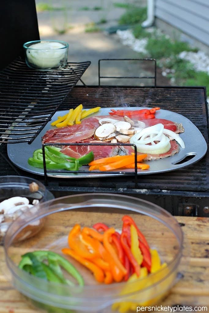 Grilled Philly Cheese Steak Sandwiches {& Gourmet Grillware Giveaway} | Persnickety Plates Grilled Philly Cheese Steak Sandwiches {& Gourmet Grillware Giveaway} | Persnickety Plates