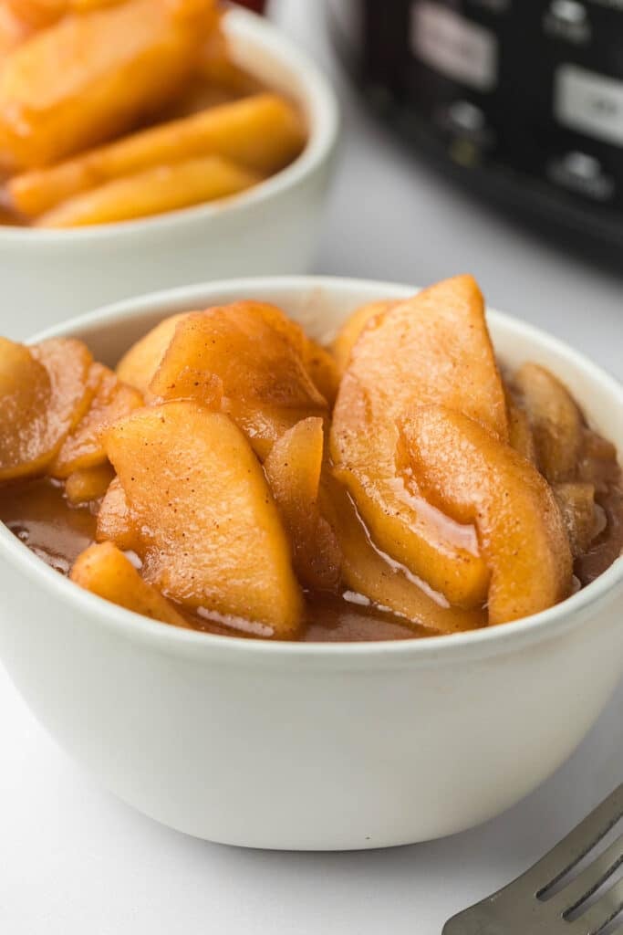 bowl of fried apples.